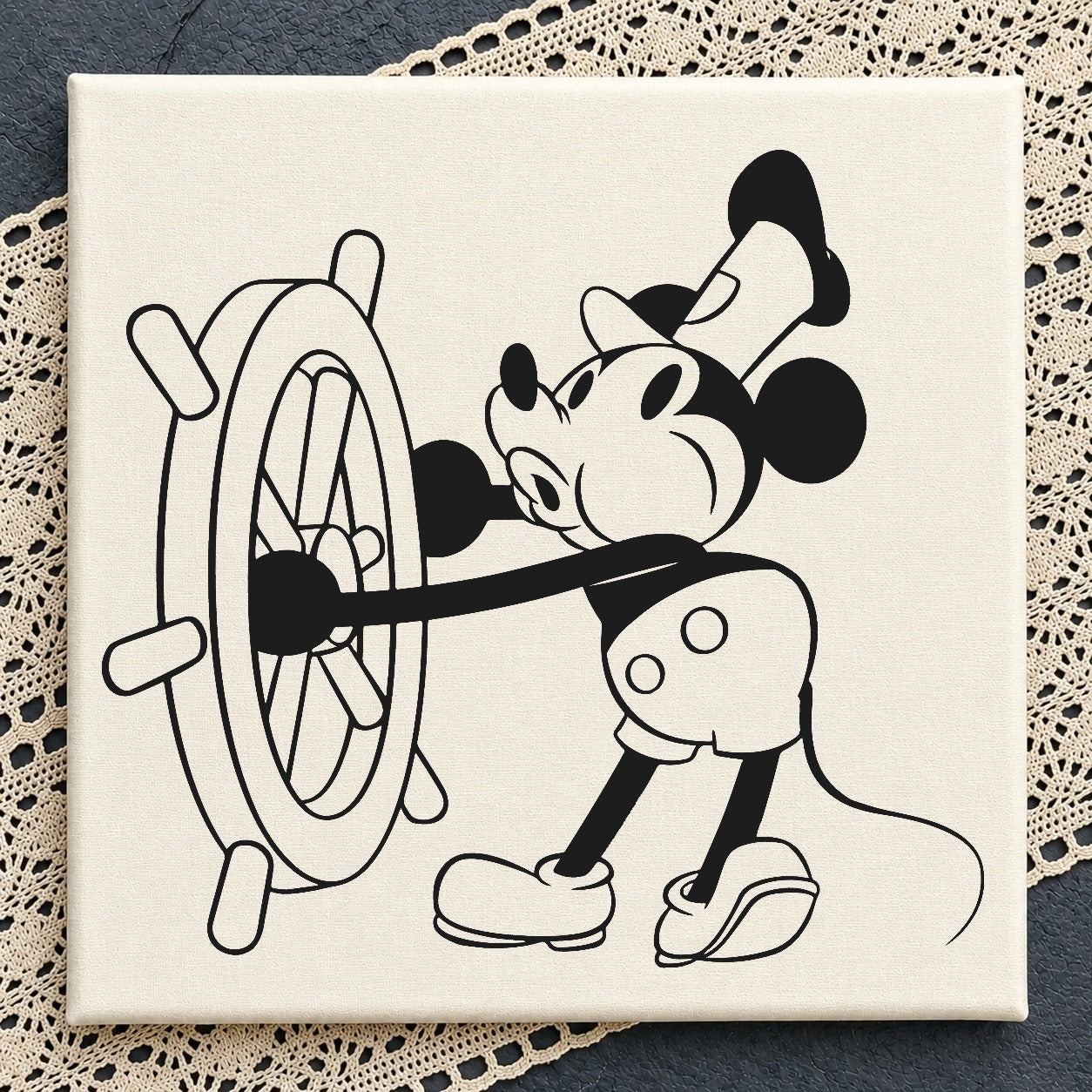 Steamboat Willie SVG, Vintage Mickey Mouse SVG, Disney PNG