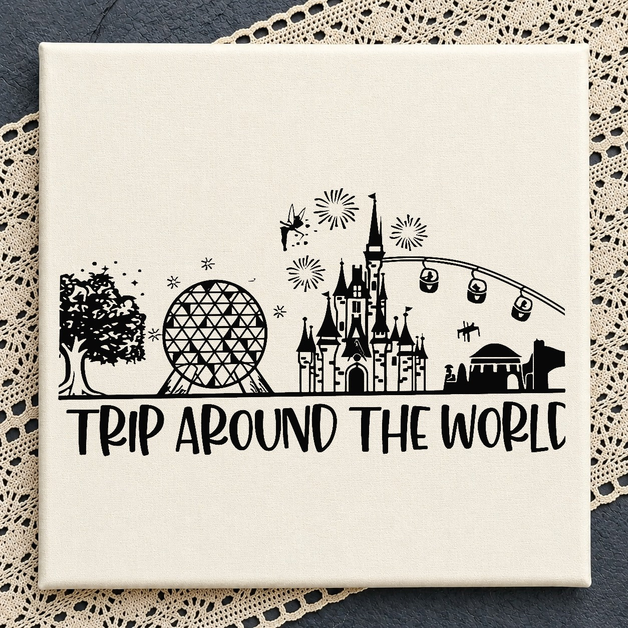 Disney Trip Around The World SVG, Disney Castle SVG, Vacation PNG SVG