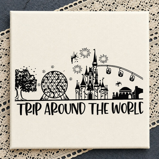 Disney Trip Around The World SVG, Disney Castle SVG, Vacation PNG SVG