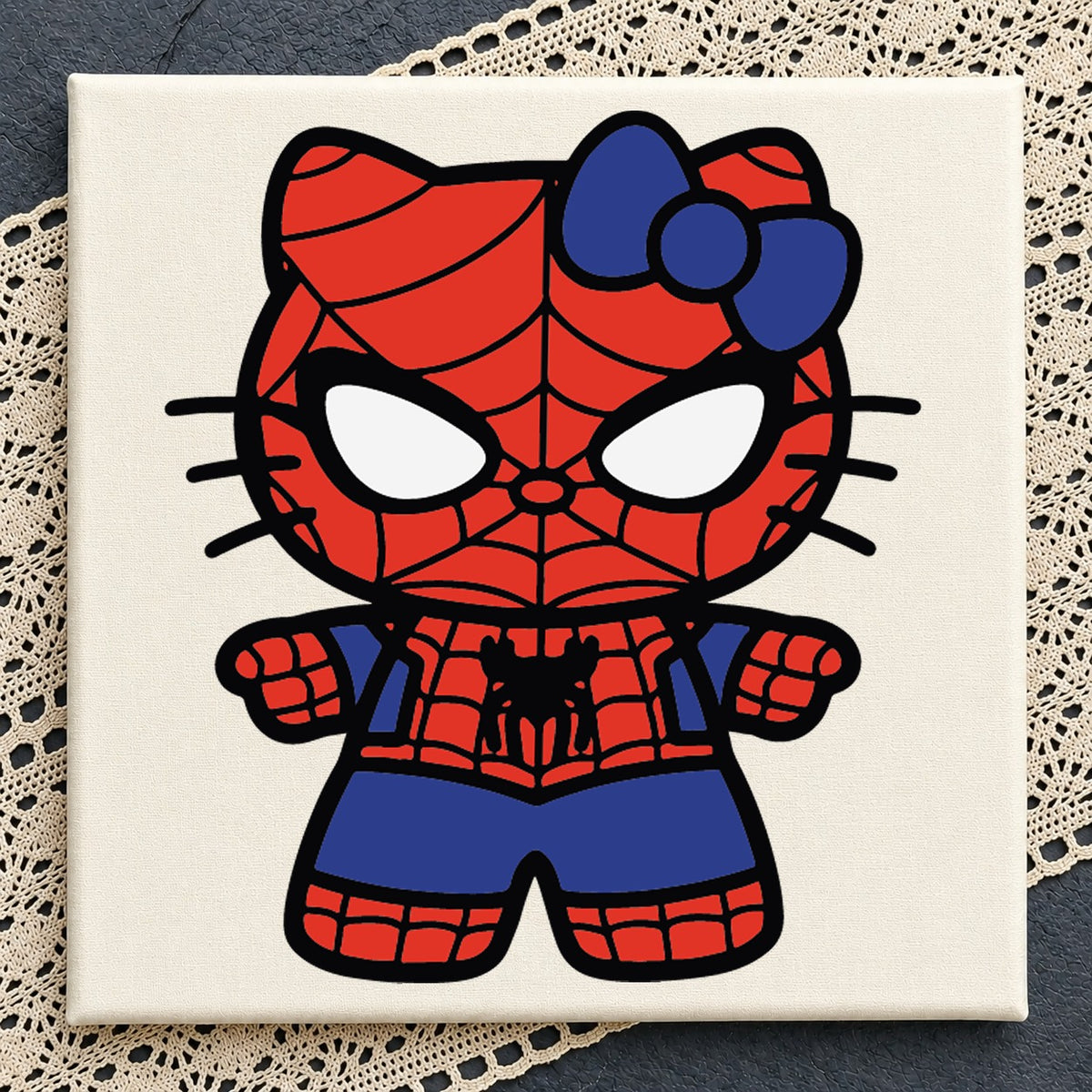 Hello Kitty Spiderman Costume SVG, Superhero Clipart Cricut