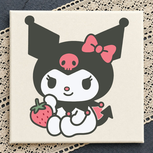 Kuromi Strawberry SVG, Sanrio Kawaii Cricut Cut File