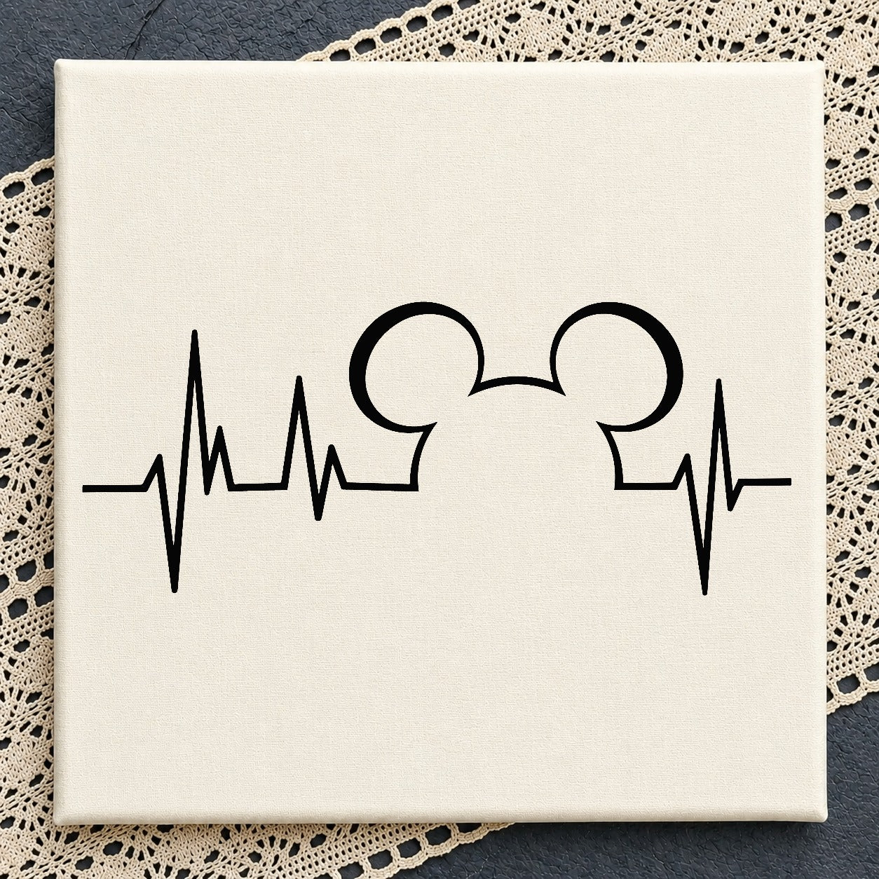 Mickey Mouse Heartbeat SVG, Disney Heartbeat SVG PNG, EKG SVG