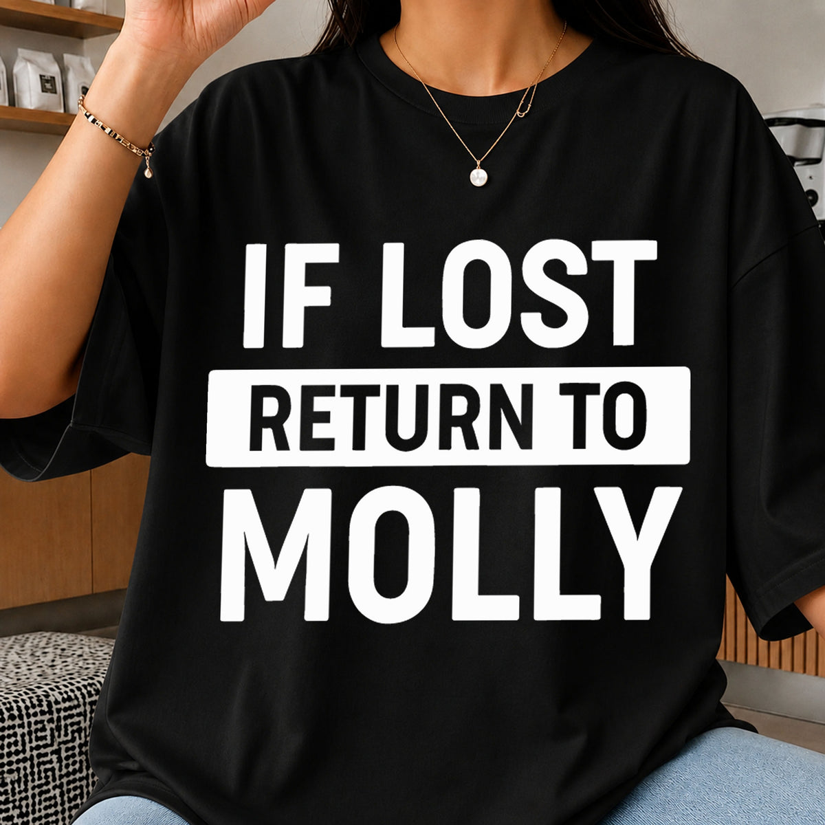 If Lost Return To Molly PNG, Funny Matching Couple Tee