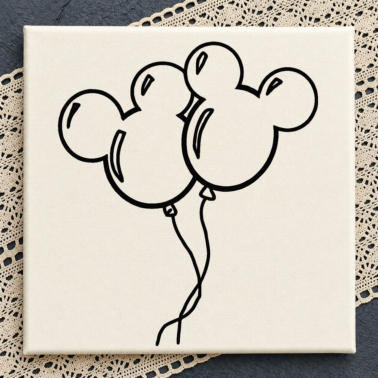 Mickey Mouse Balloon SVG, Disney Balloons SVG PNG, Birthday SVG