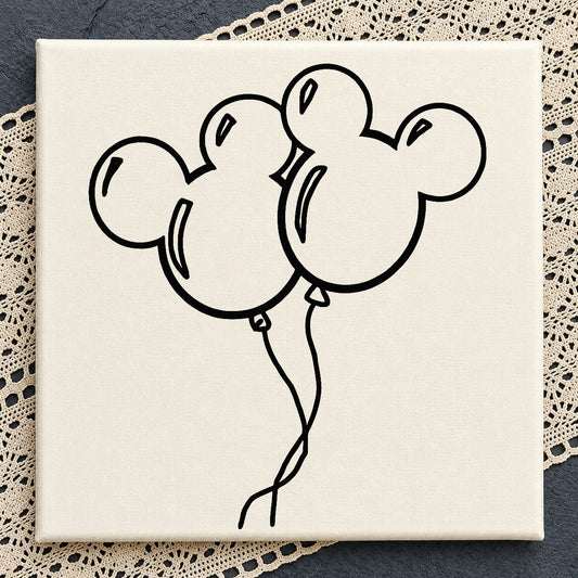 Mickey Mouse Balloon SVG, Disney Balloons SVG PNG, Birthday SVG