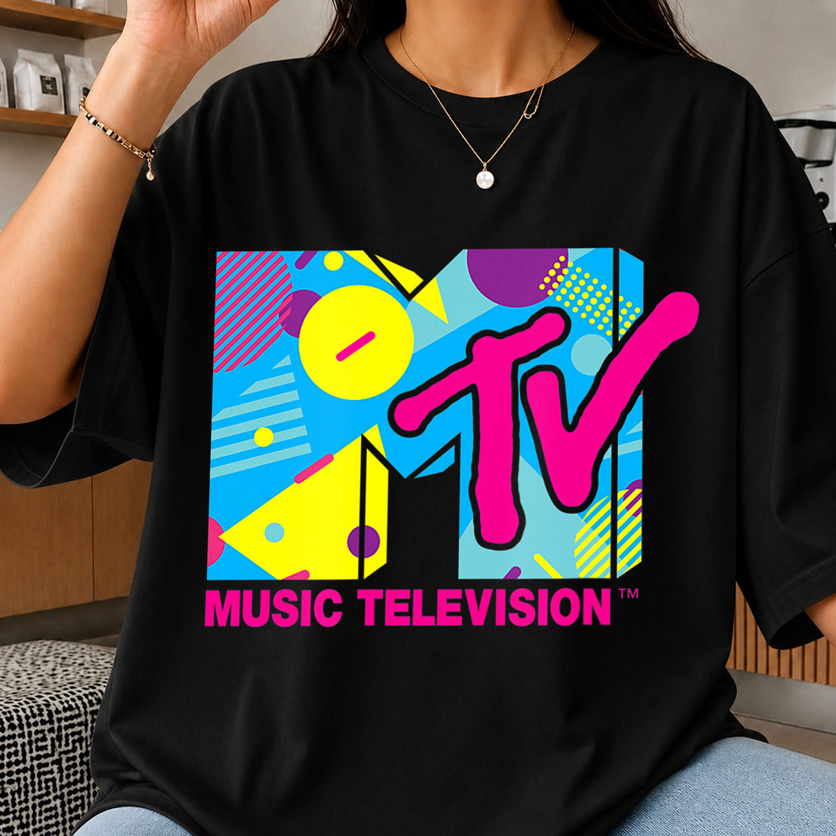 MTV Music Television 80s Retro Colorful Logo Clipart PNG