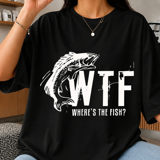 WTF Where's The Fish SVG, Funny Fishing Cricut Clipart