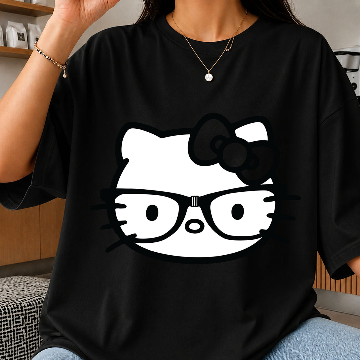 Hello Kitty Nerd Glasses Geek Sanrio Clipart PNG