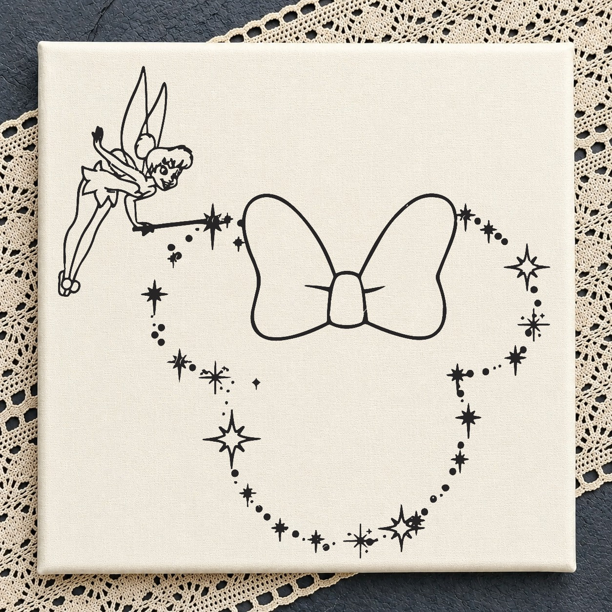 Tinker Bell Minnie Mouse Ears SVG PNG, Disney Fairy SVG, Magic Pixie Dust SVG