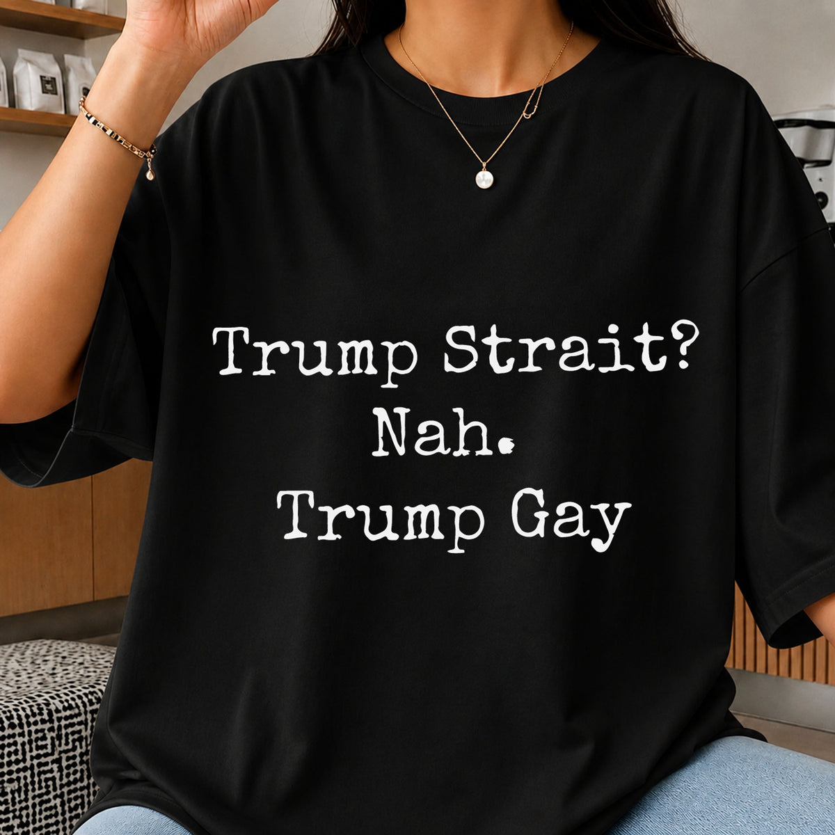 Trump Strait Nah Trump Gay SVG, Funny Pride Clipart