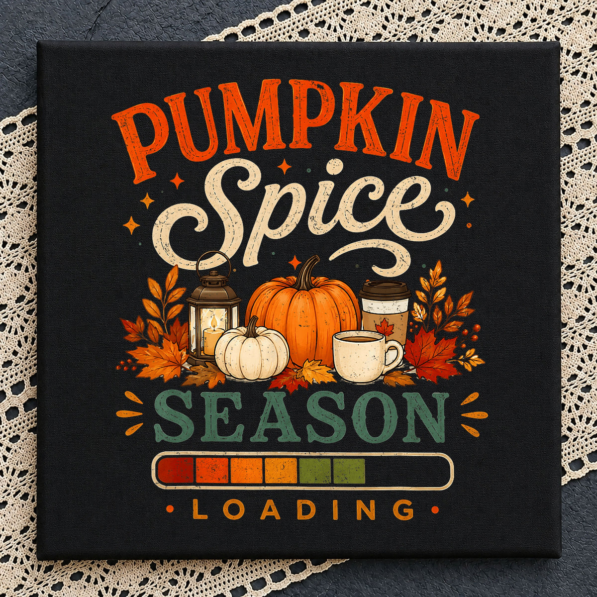 Pumpkin Spice Season Loading PNG, Fall Autumn PNG, Halloween PNG