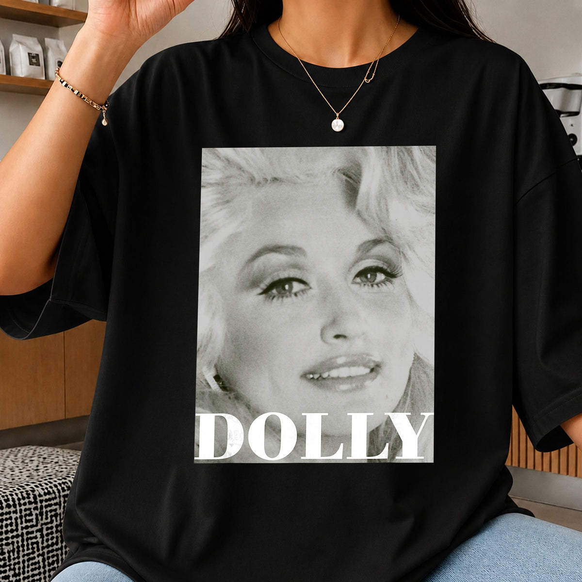 Dolly Parton Black White Photo Portrait Vintage PNG