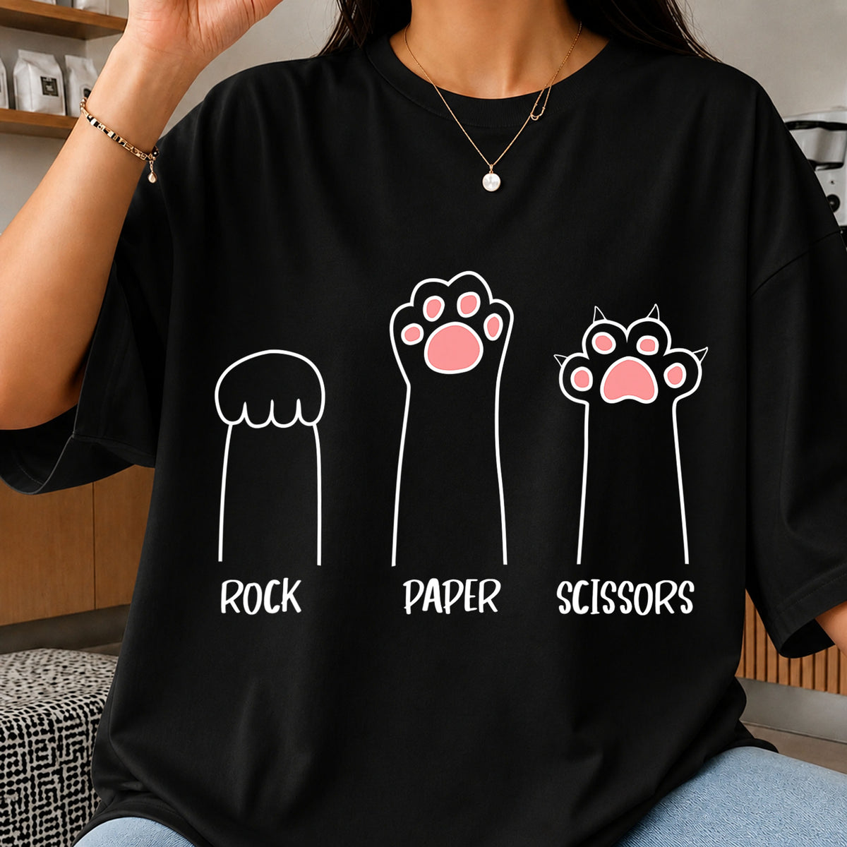 Cat Paw Rock Paper Scissors Game Funny PNG