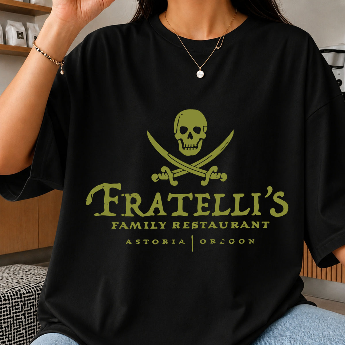 Fratelli's Restaurant Skull Swords Goonies PNG