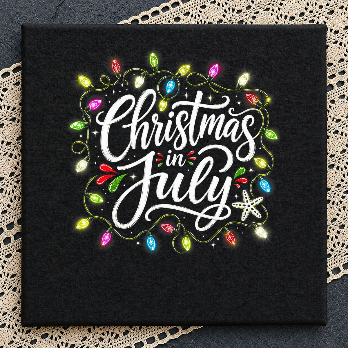 Christmas In July PNG, Christmas Lights PNG, Summer Christmas PNG