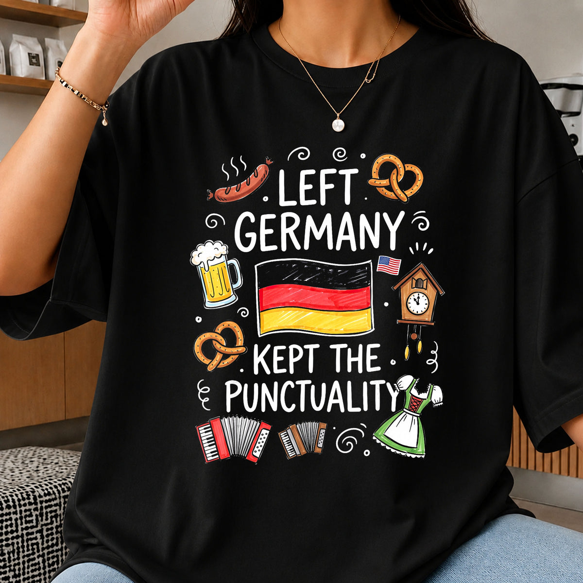 Left Germany Kept The Punctuality Funny German PNG