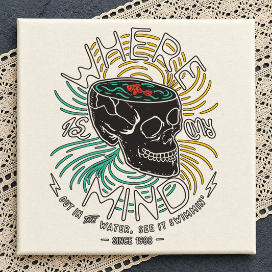 Where's My Mind Skull SVG, Funny Quote Cricut Clipart Design