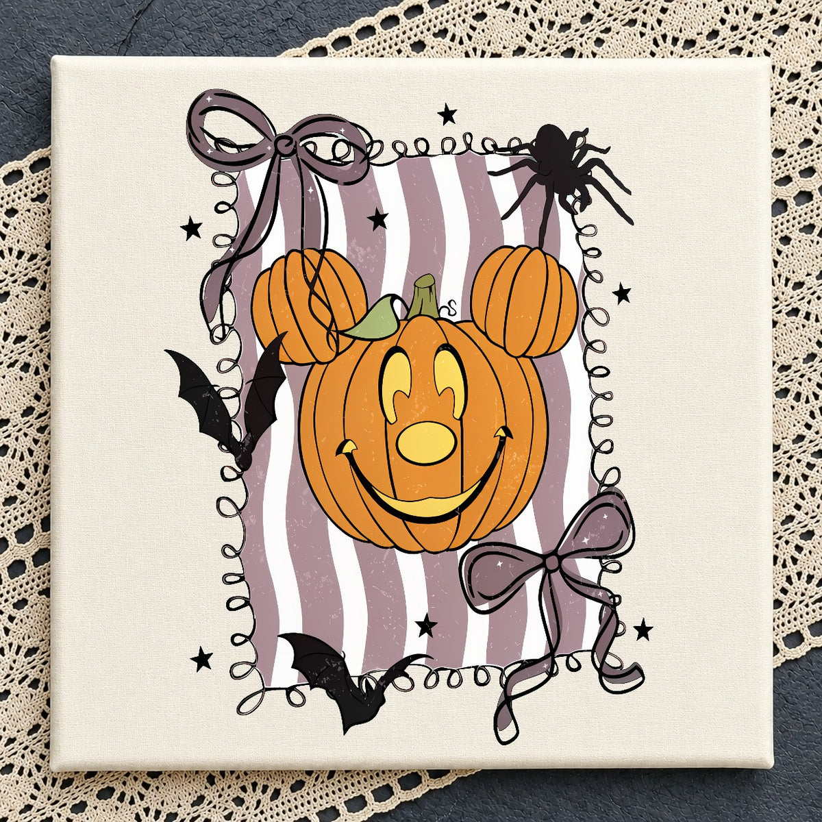 Mickey Pumpkin Halloween PNG, Spooky Retro | SvgBundleHub