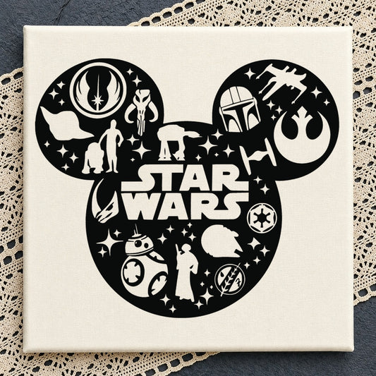 Star Wars Disney SVG, Cricut Vinyl Cut File Design