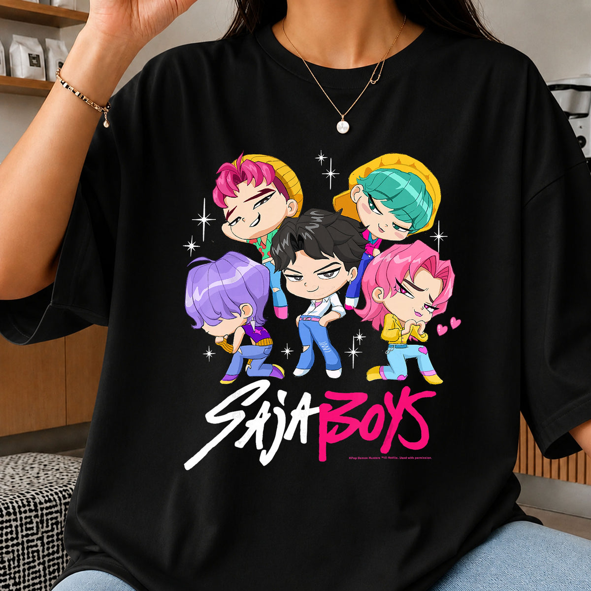 Saja Boys Chibi Kpop Group Characters Clipart PNG