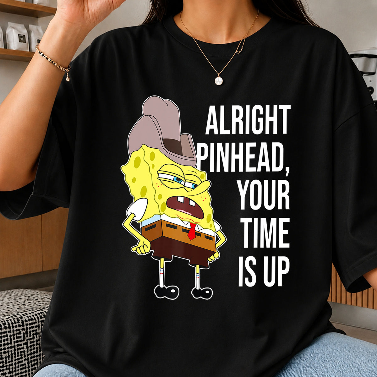 Alright Pinhead Your Time Is Up Cowboy SpongeBob PNG