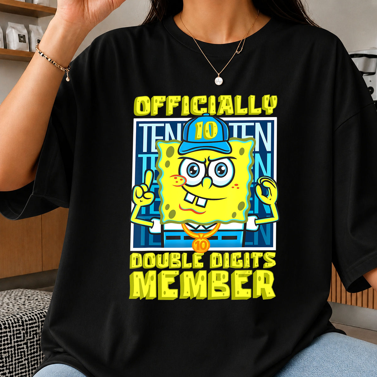 Spongebob Officially Double Digits 10th Birthday PNG