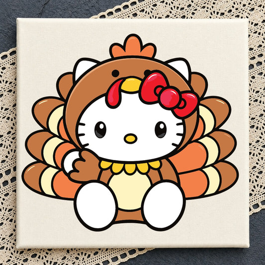 Hello Kitty Turkey Costume Thanksgiving Cricut File SVG
