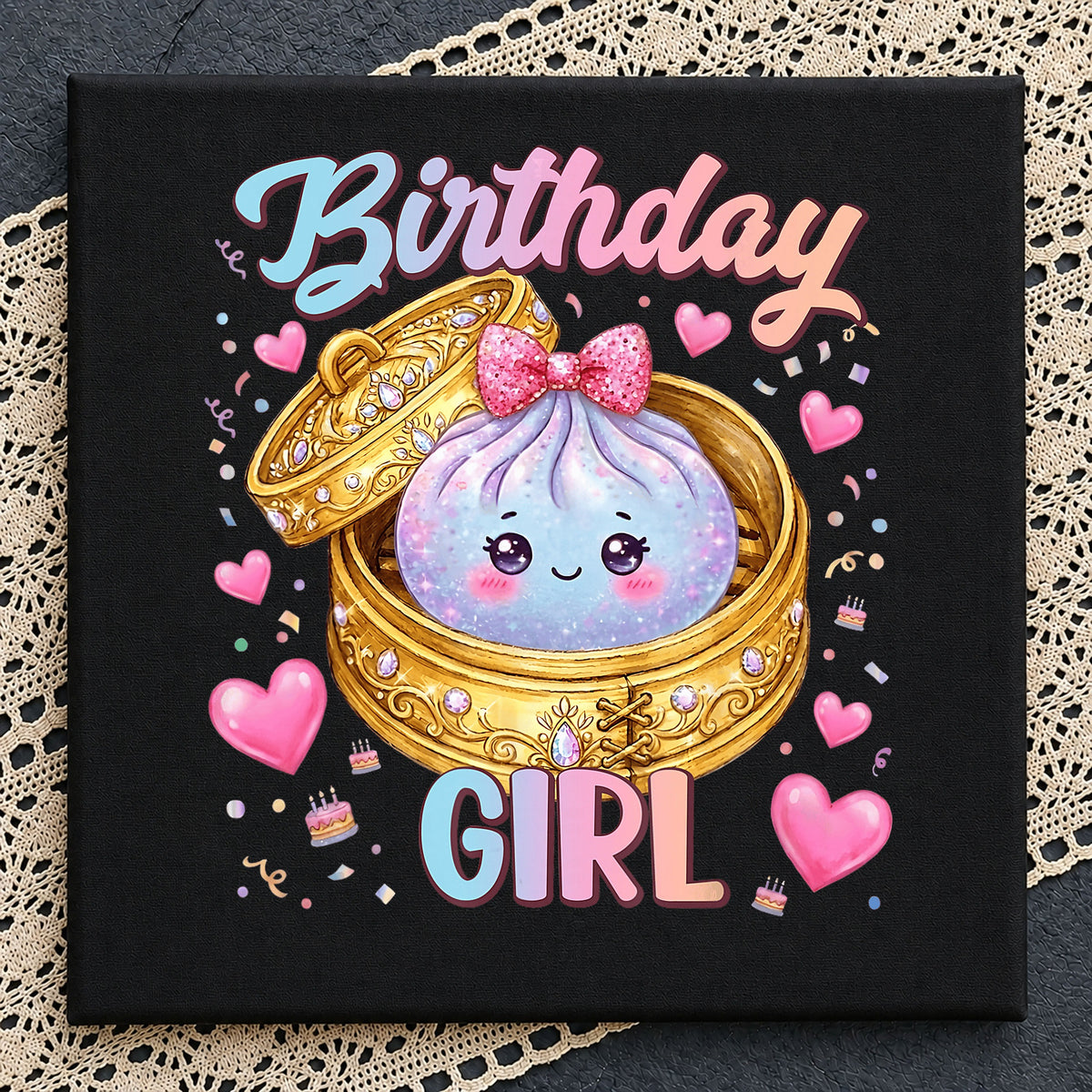 Birthday Girl Dumpling PNG, Kawaii Bao Bun Birthday, Cute Girl PNG