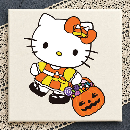 Hello Kitty Trick Or Treat Halloween Cricut Clipart SVG