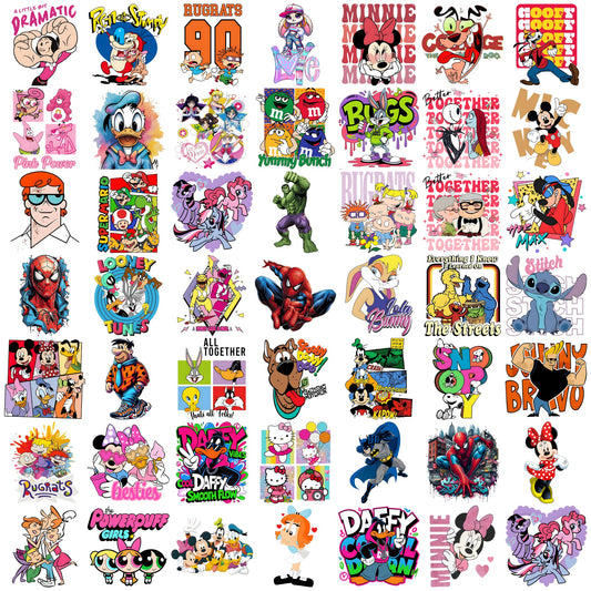90s Cartoon Characters Bundle PNG | SvgBundleHub