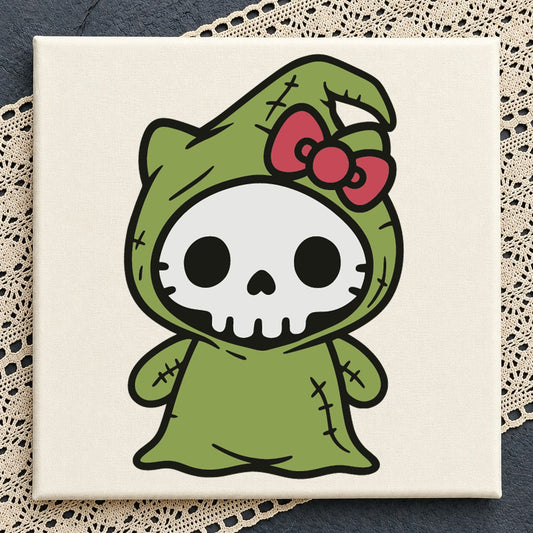 Hello Kitty Oogie Boogie SVG, Halloween Skull Cricut File