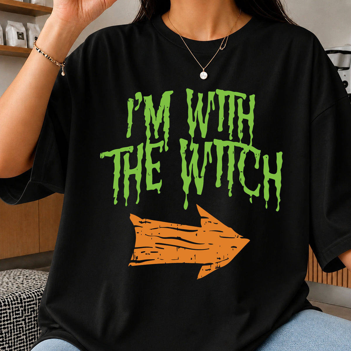 I'm With The Witch Halloween SVG, Funny Couples Cricut