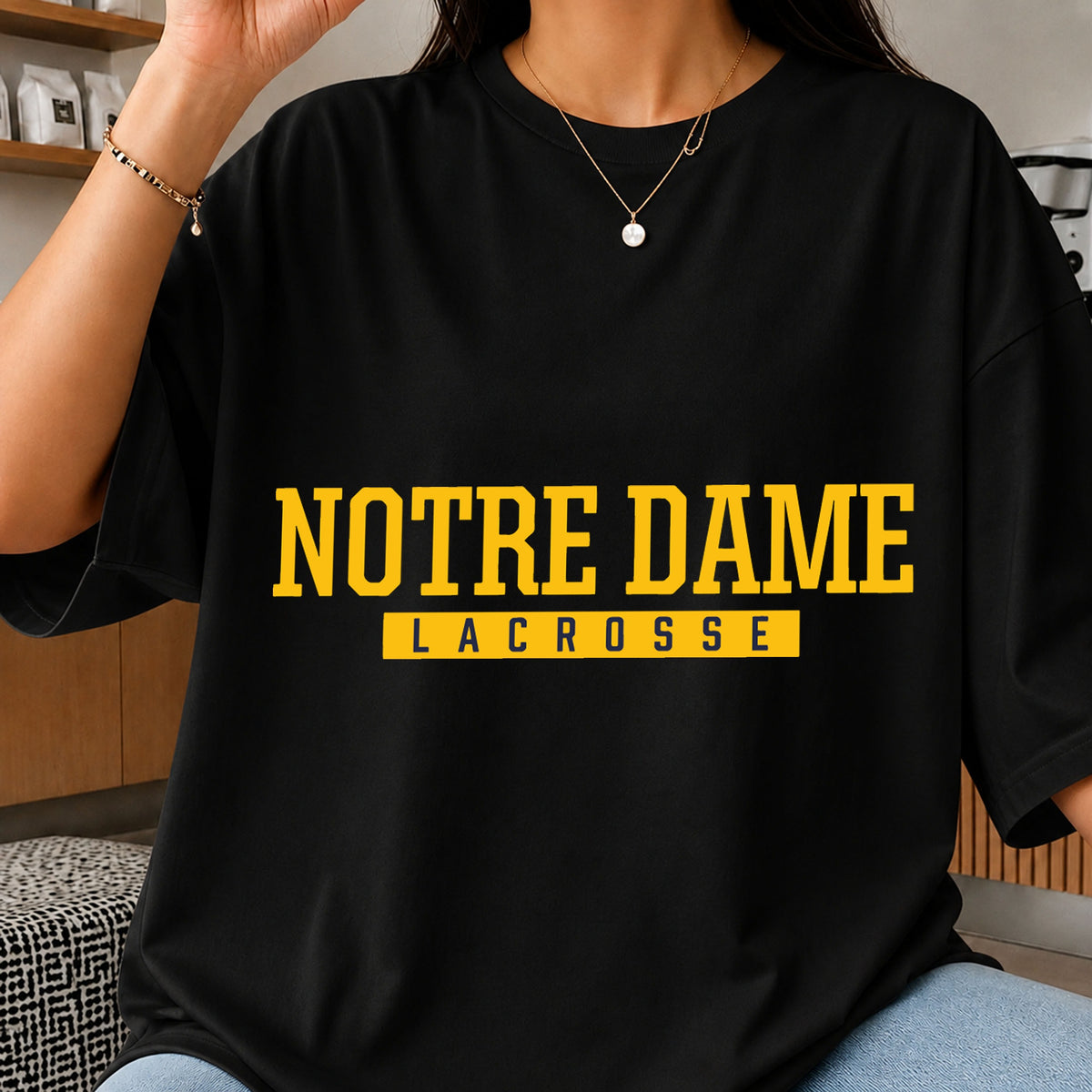 Notre Dame Lacrosse SVG, Yellow Gold Sport Clipart Design