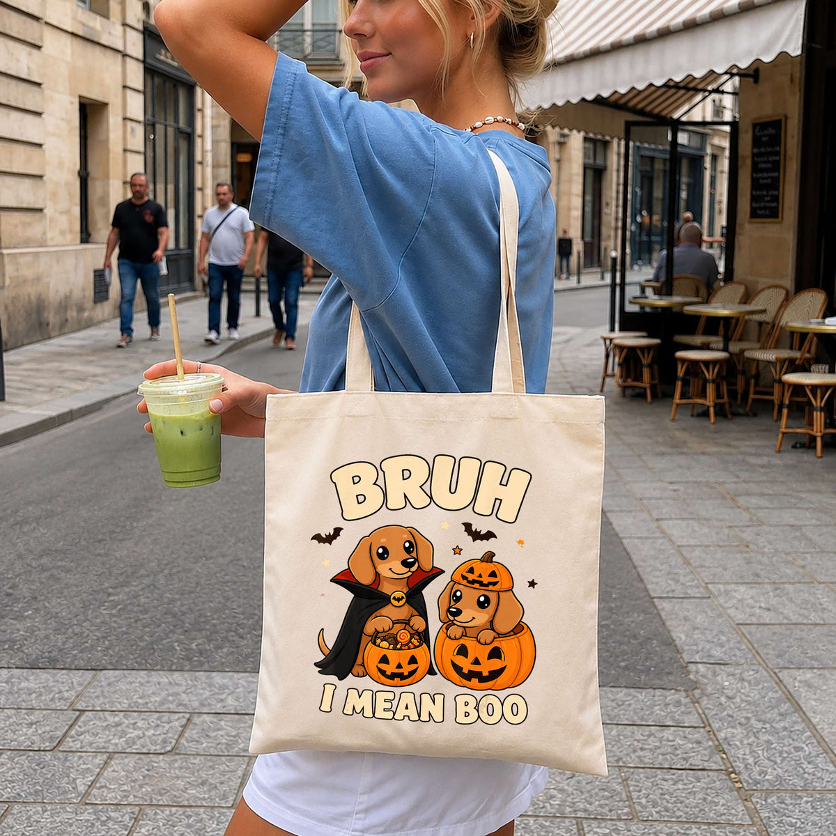 Bruh I Mean Boo Dachshund PNG, Halloween Dog PNG, Cute Dog PNG
