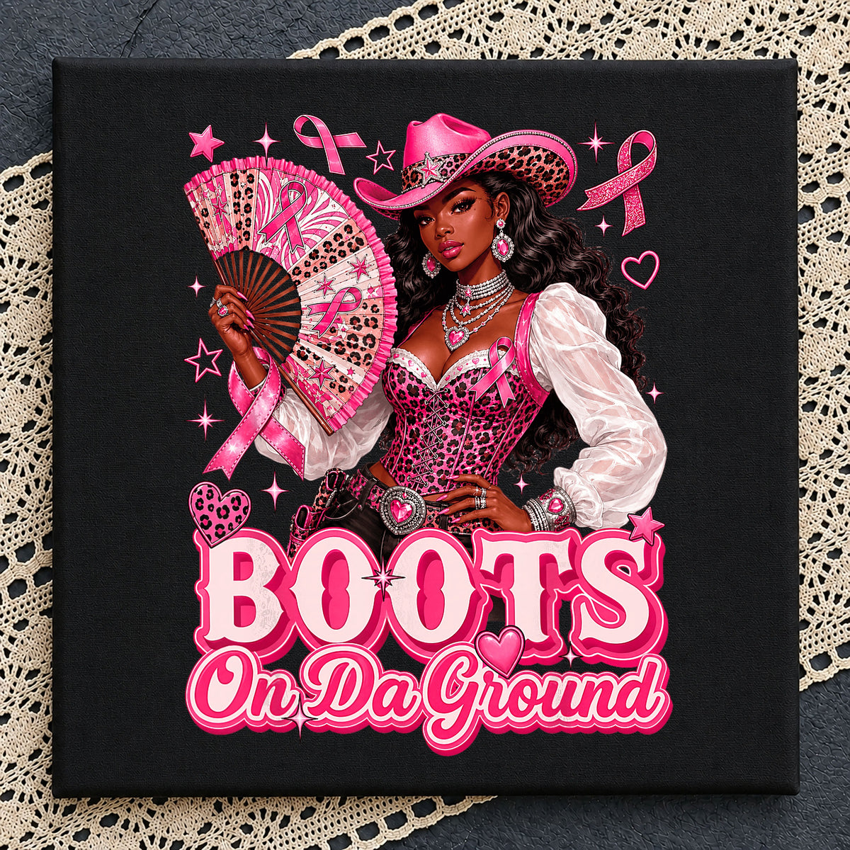 Boots On Da Ground PNG, Breast Cancer Awareness PNG, Cowgirl PNG