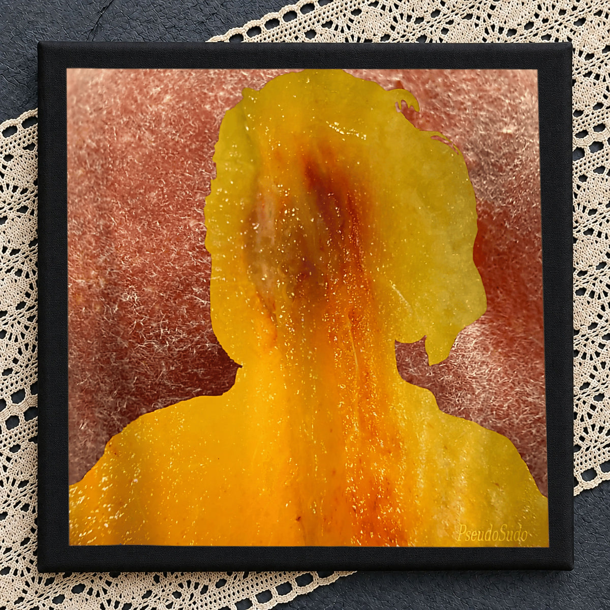 Dried Mango Silhouette Woman Back View PNG, Food Art, Clipart PNG