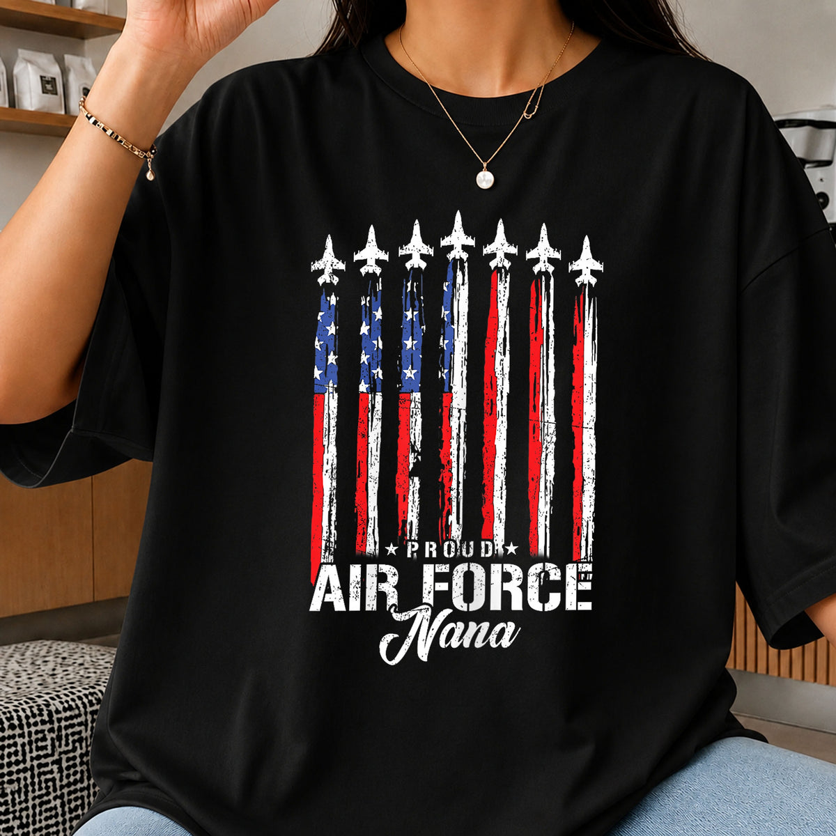 Proud Air Force Nana PNG, Horror Movie Clipart Design File