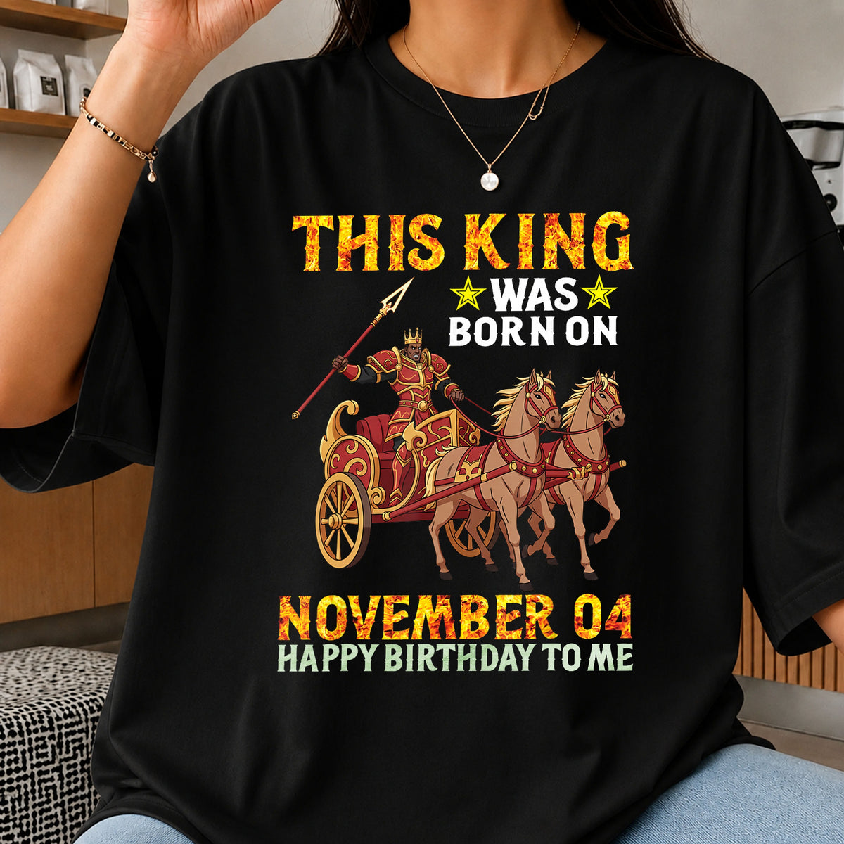 This King Was Born On November 04 Birthday PNG