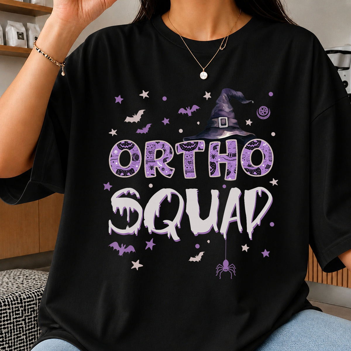 Ortho Squad Halloween Witch Hat PNG, Spooky Medical Clipart