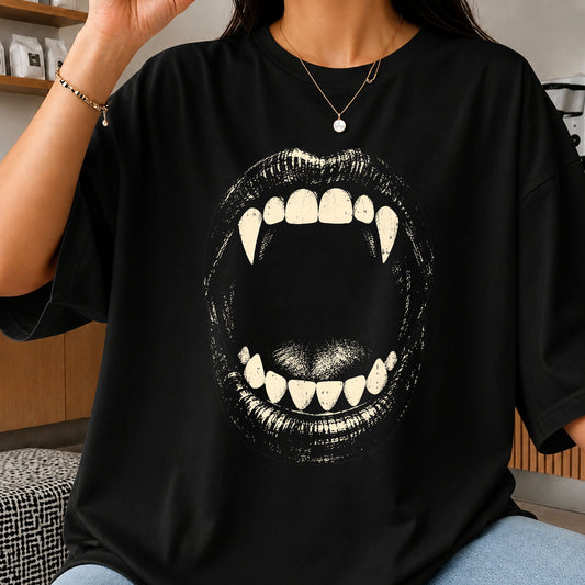 Vampire Fangs Mouth Open Horror Halloween PNG