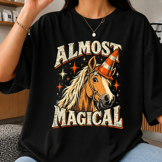 Almost Magical Horse Traffic Cone Funny Unicorn PNG