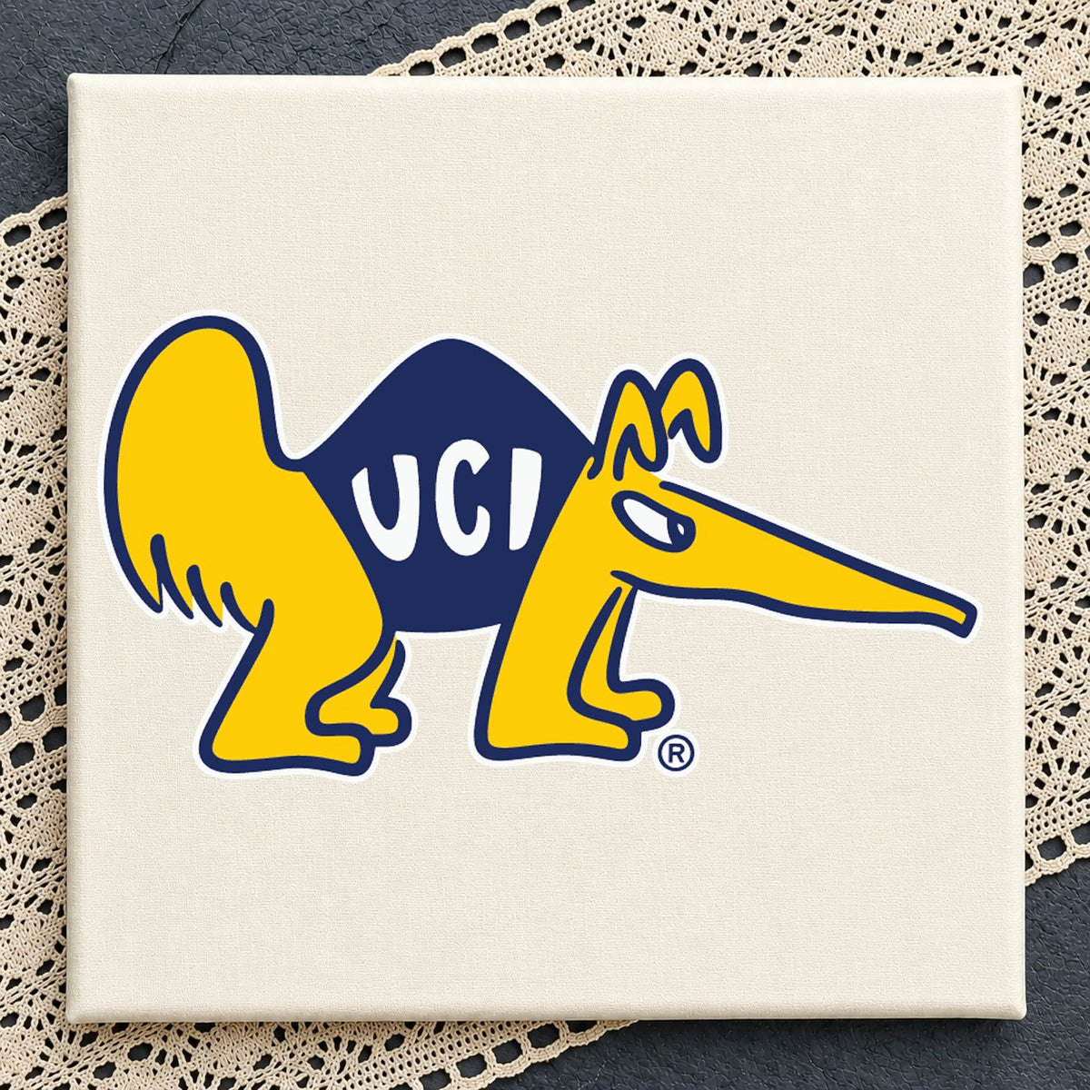UCI Camel SVG, Yellow Blue Mascot Cricut Design