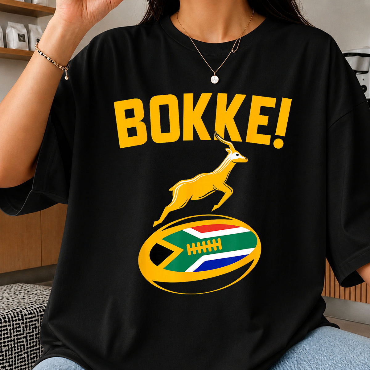 Bokke Springbok South Africa Rugby Flag Ball PNG