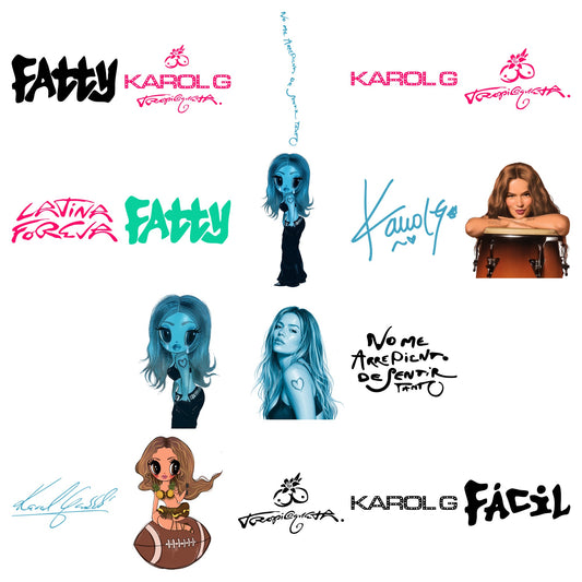 Karol G Nasty Facil Music Fan PNG | SvgBundleHub