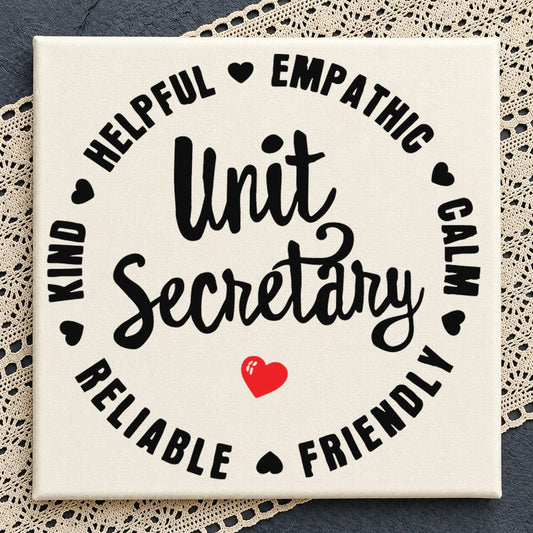Unit Secretary Kind Helpful Empathic Cricut Cut File SVG