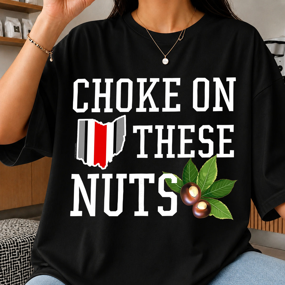 Choke On These Nuts Ohio State Buckeyes Funny PNG