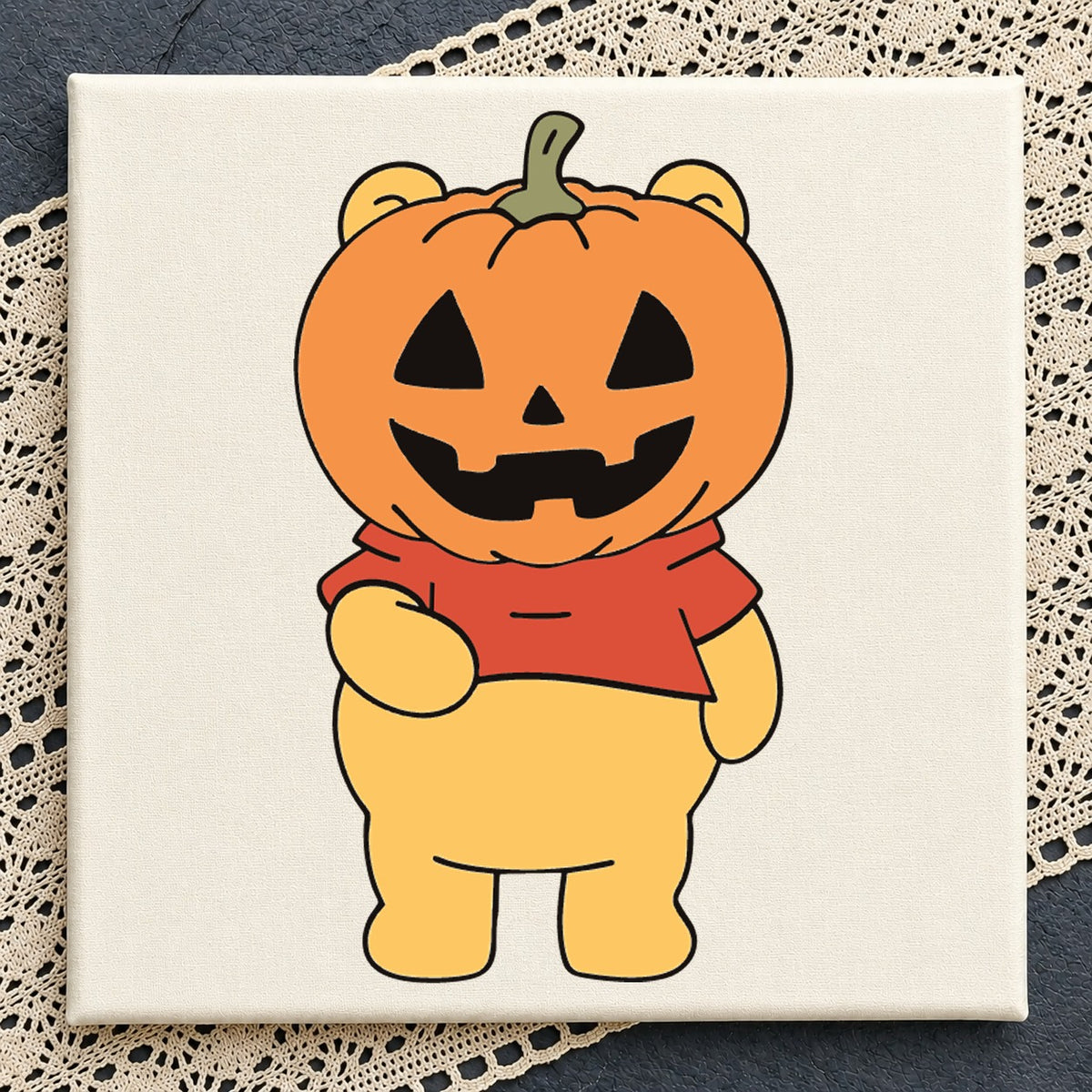 Winnie The Pooh Halloween Pumpkin Head Cricut File SVG