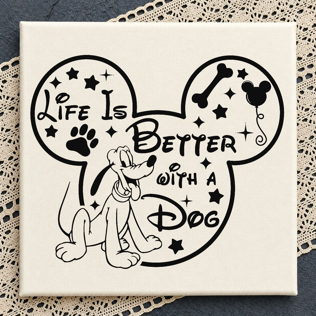 Disney Pluto Life Is Better With A Dog SVG, Mickey SVG PNG