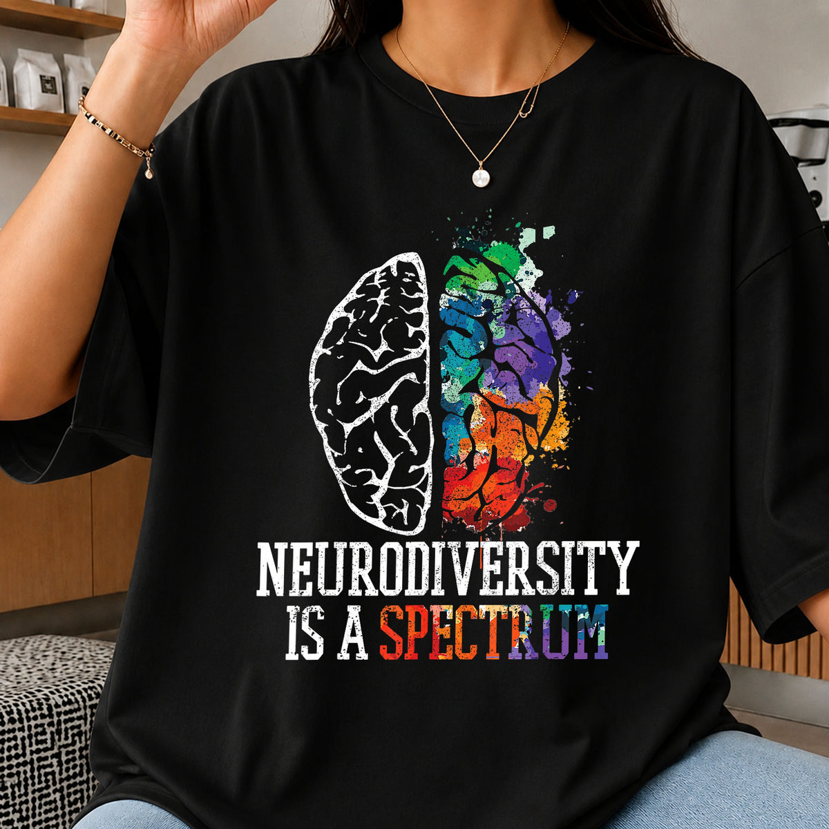 Neurodiversity Is A Spectrum Colorful Brain Clipart PNG
