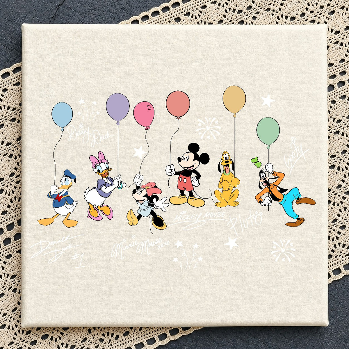 Mickey & Friends Balloon Party PNG | SvgBundleHub